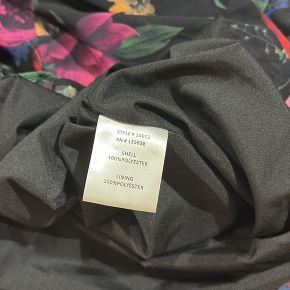 Hutch Vivid Shades Of Night Floral Bustier Chiffon Midi Dress - Picture 9 of 9